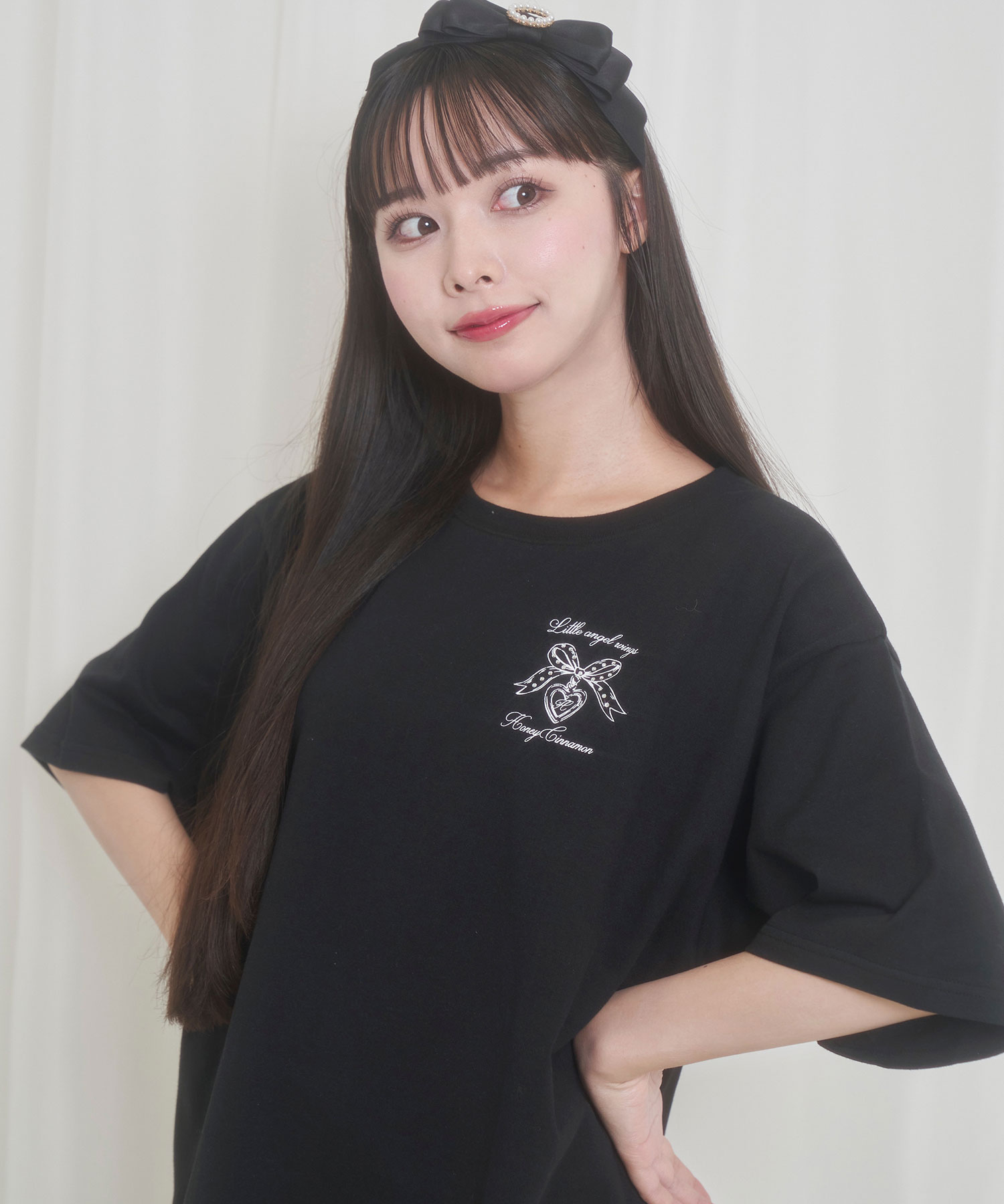 JILTU ribbon tee リボン Tシャツ black S RIB TEE / BLACK – SHISHIKUI