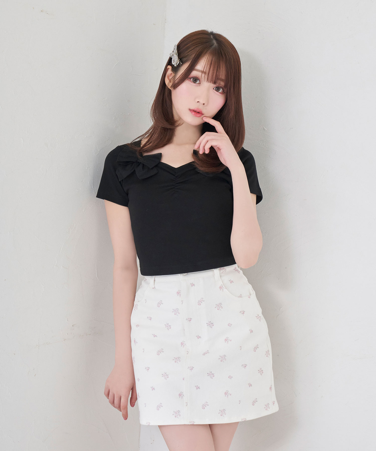 Petit rose print mini skirt pants – BUNNY APARTMENT