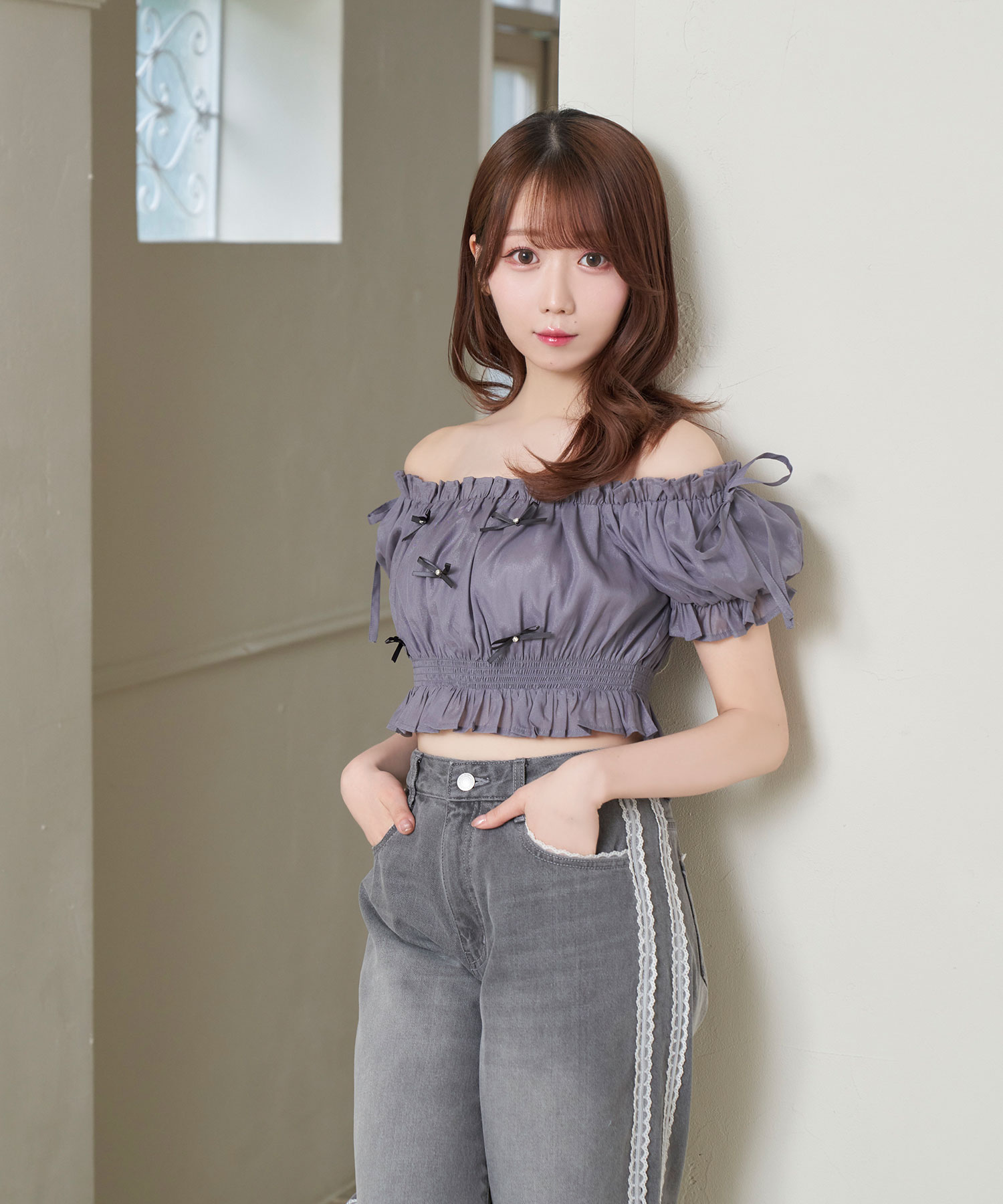 lace line denim pants – BUNNY APARTMENT