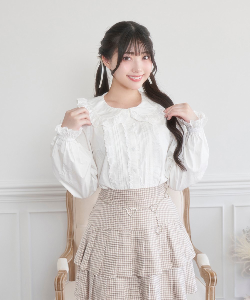 リボン柄コットンフリルブラウス – BUNNY APARTMENT 