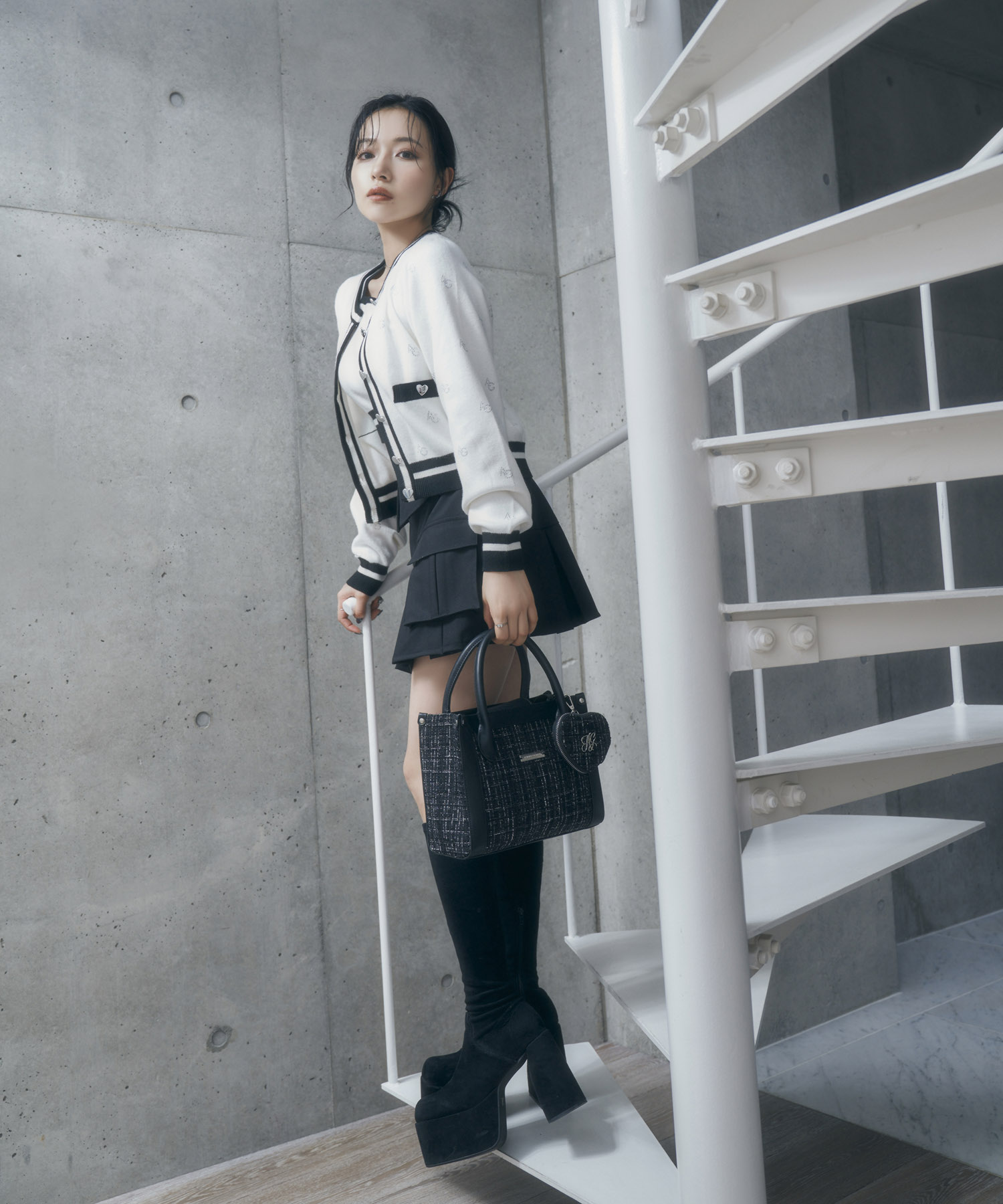 ツイードショルダーバッグ