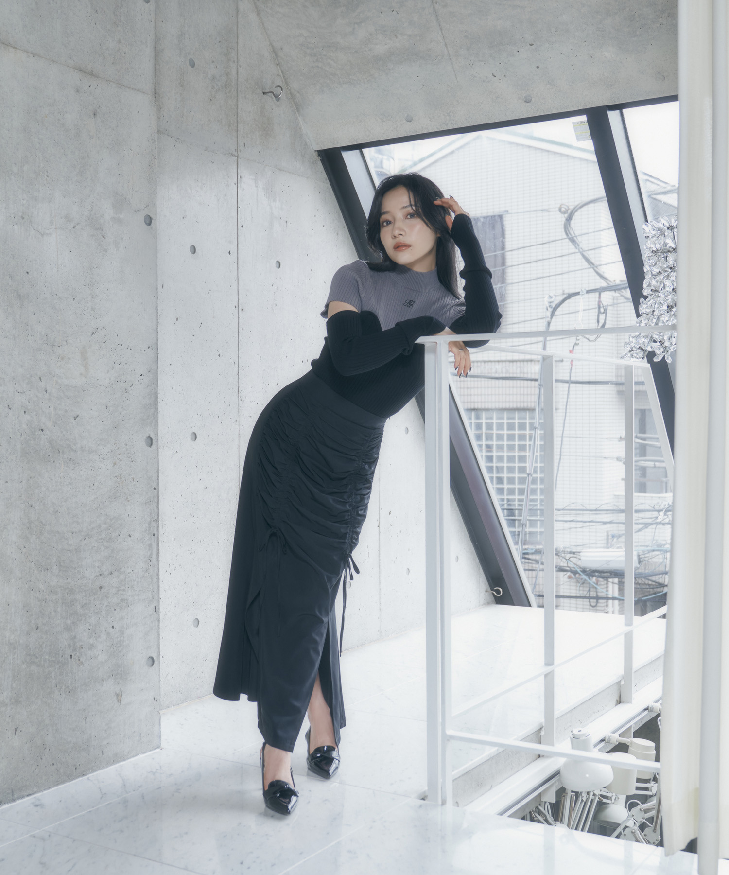 コルセットデザインニット