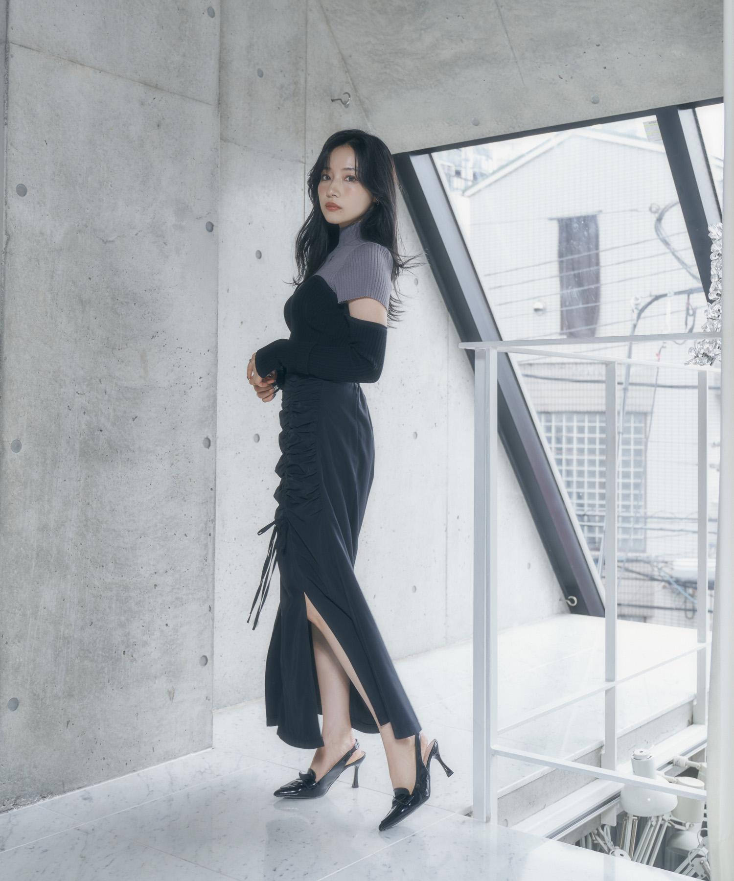 コルセットデザインニット