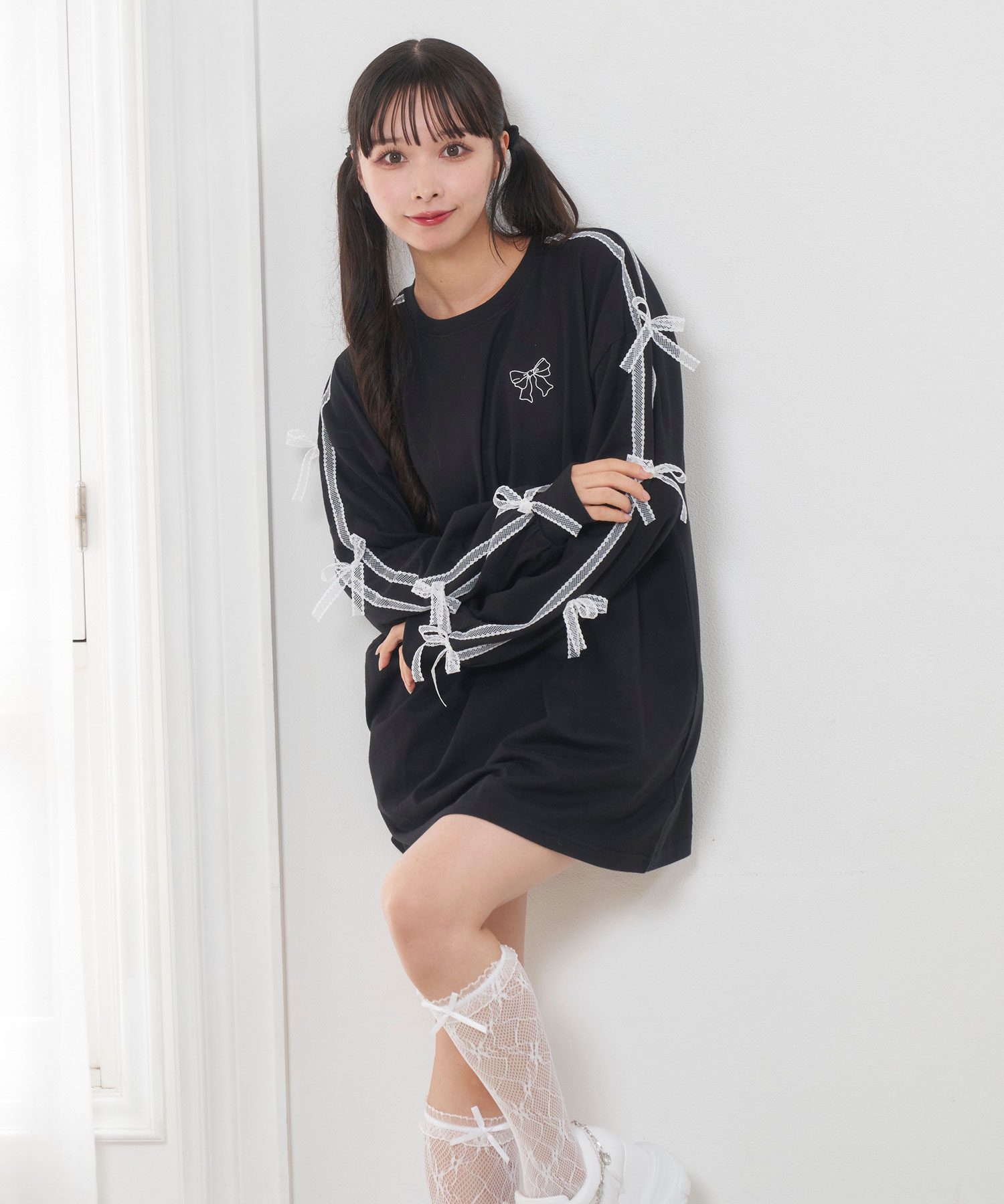 レースラインリボンロンT