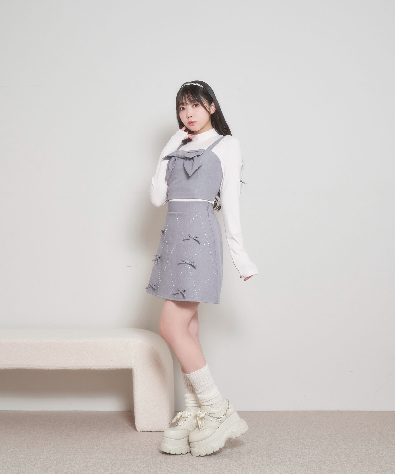 CHANELビスコース台形スカート