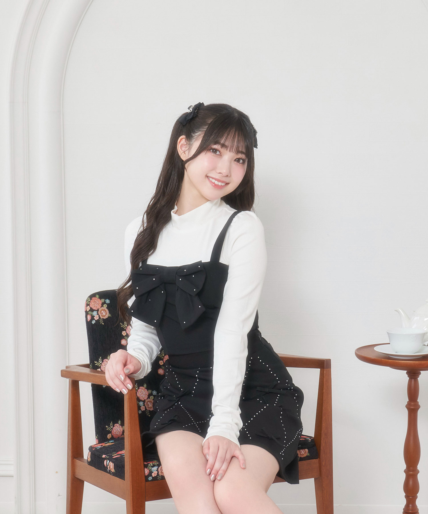 ラインストーンリボンビスチェセット