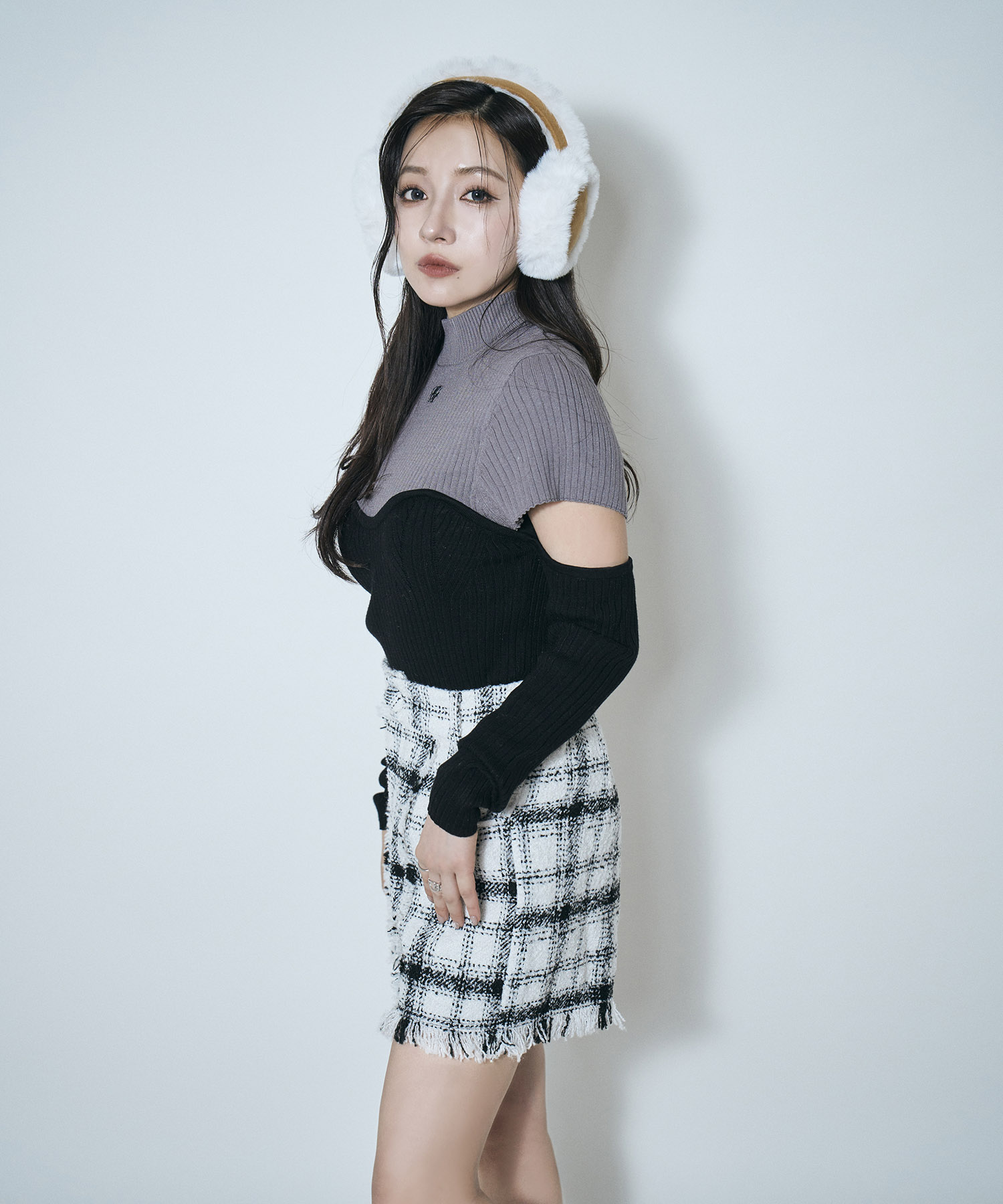 コルセットデザインニット