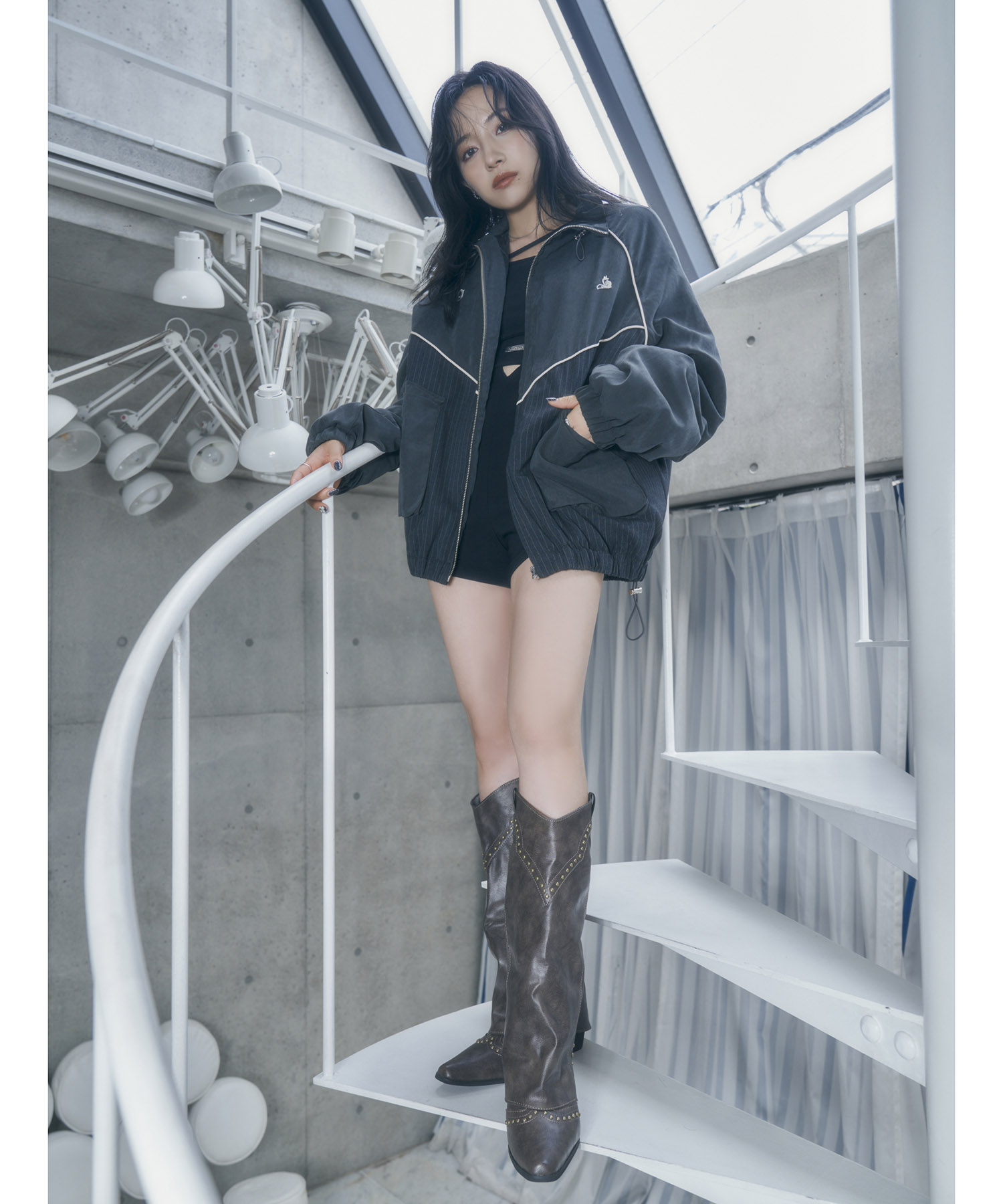 【NOVELTY付き】UNISEX パイピングトラックブルゾン