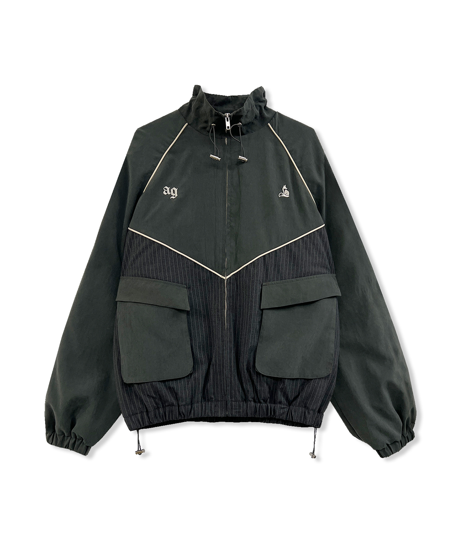 【NOVELTY付き】UNISEX パイピングトラックブルゾン