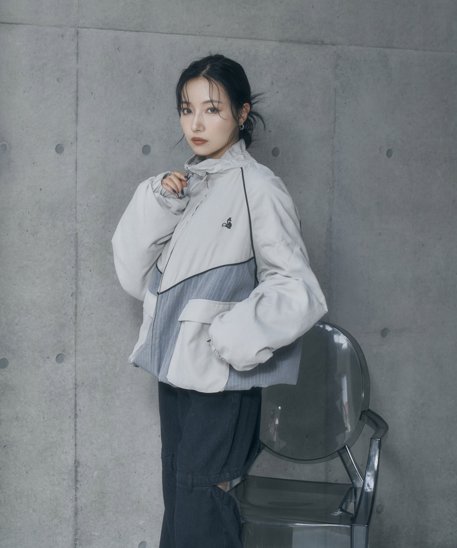 【NOVELTY付き】UNISEX パイピングトラックブルゾン