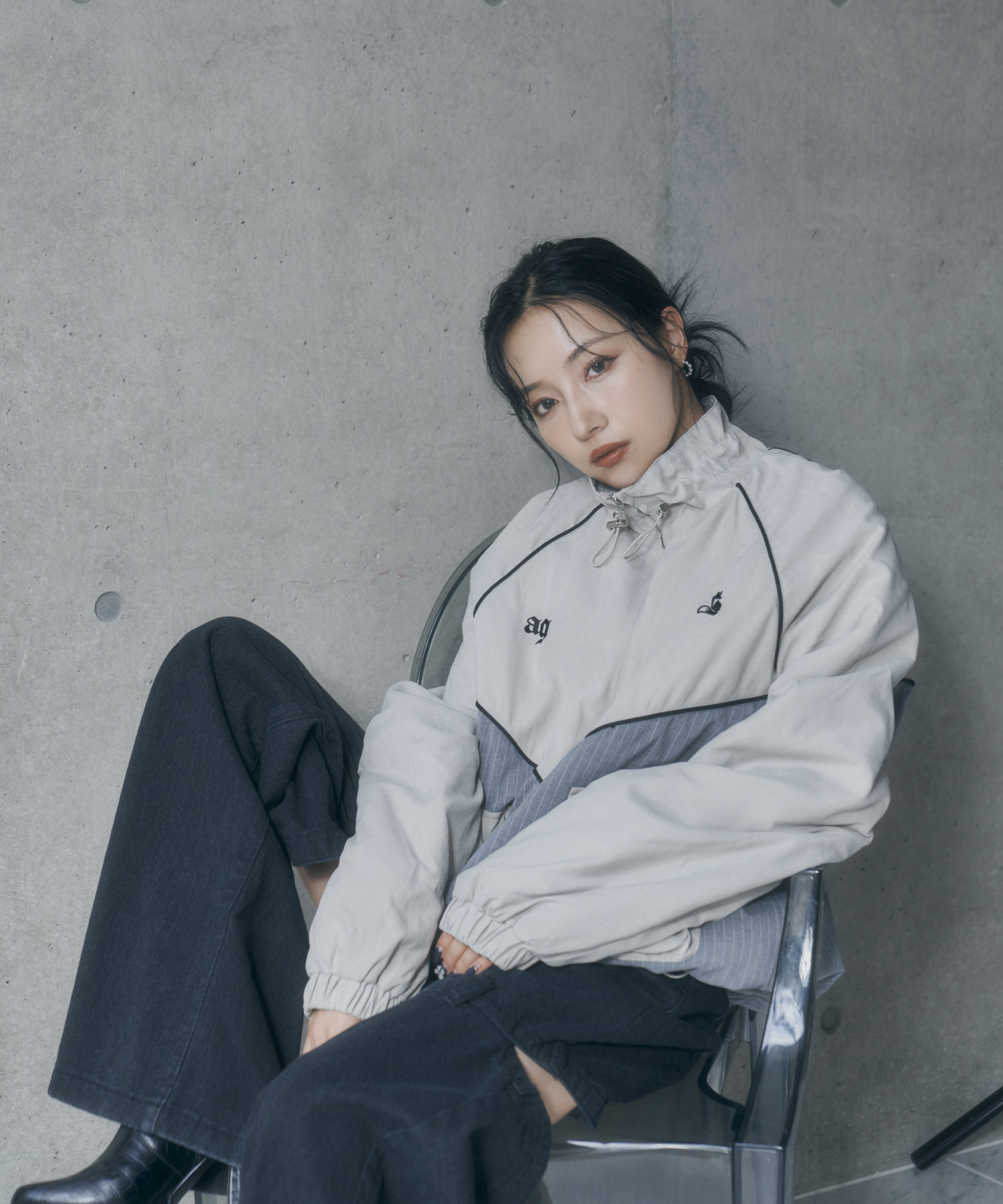 【NOVELTY付き】UNISEX パイピングトラックブルゾン