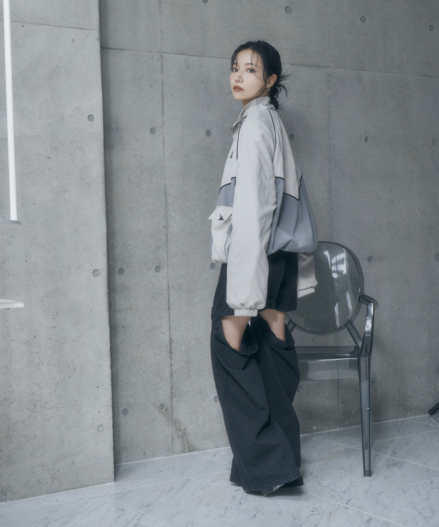 【NOVELTY付き】UNISEX パイピングトラックブルゾン