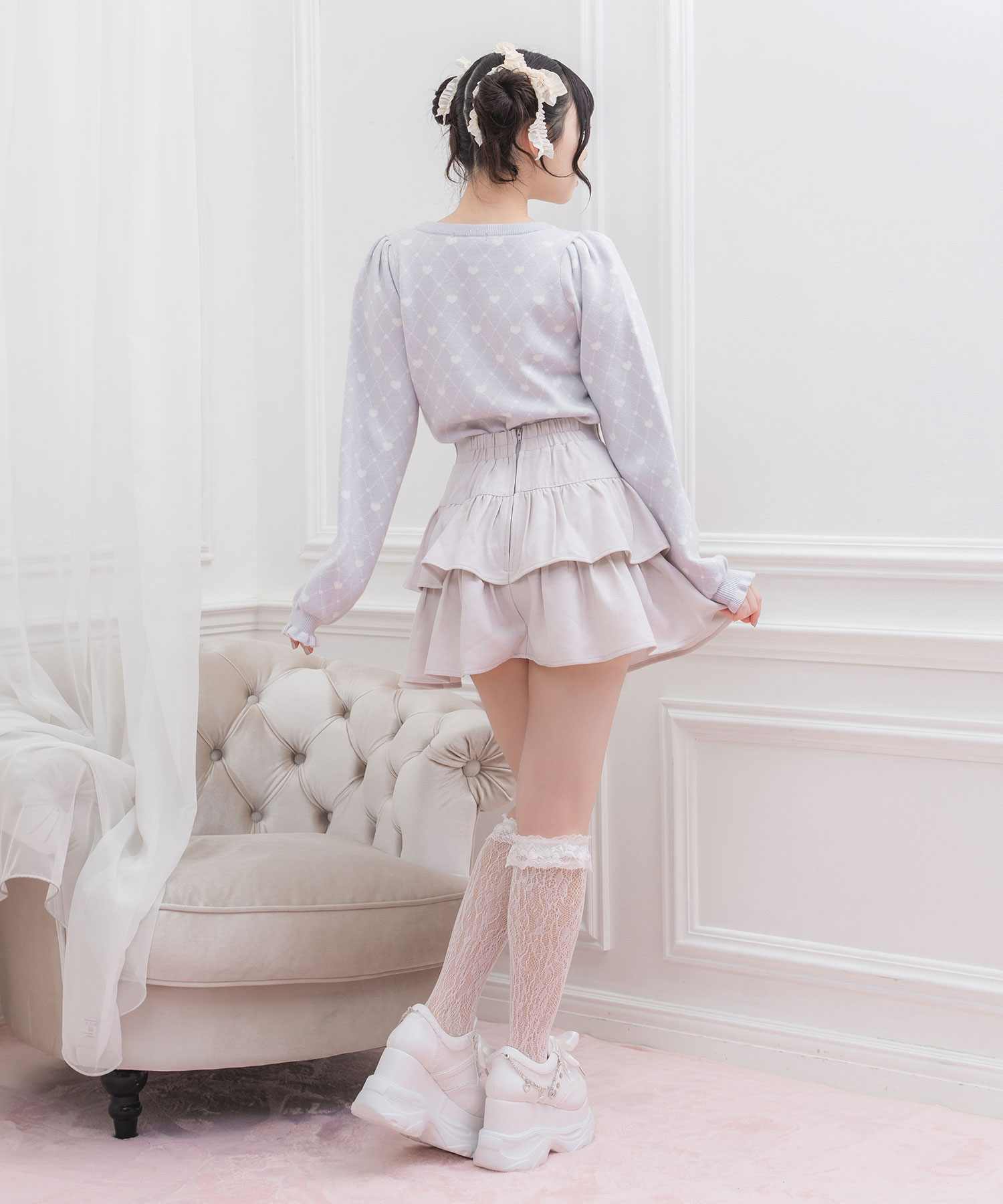 ハートモノグラムロゴニット