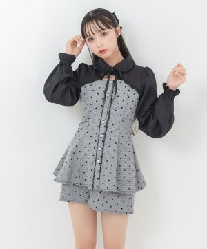 デコルテ開きオリジナルフロッキーセットアップ