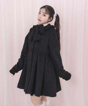 エコファーリボンフレアコート