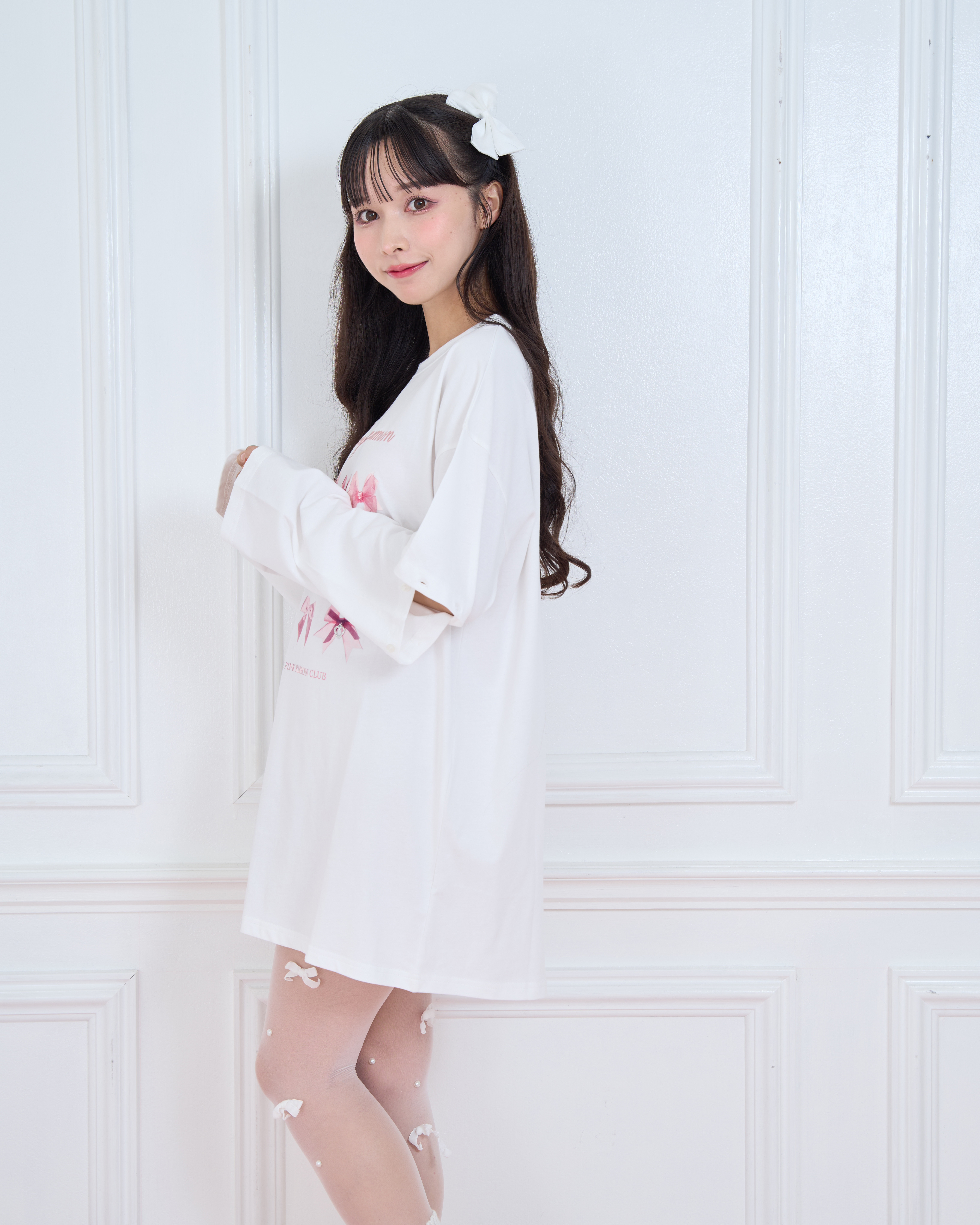 pink ribbon 袖スリットロンT – BUNNY APARTMENT