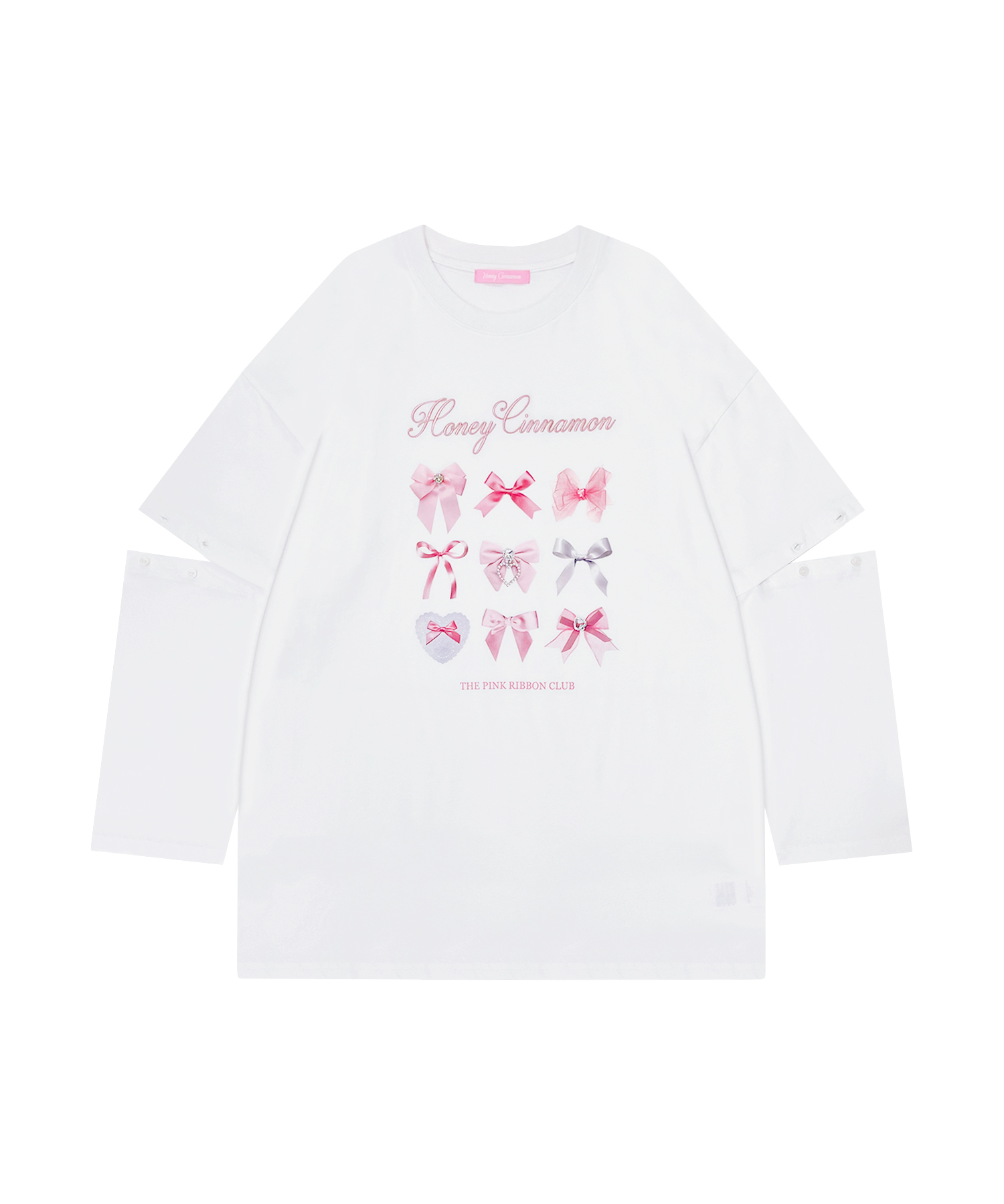 pink ribbon 袖スリットロンT – BUNNY APARTMENT