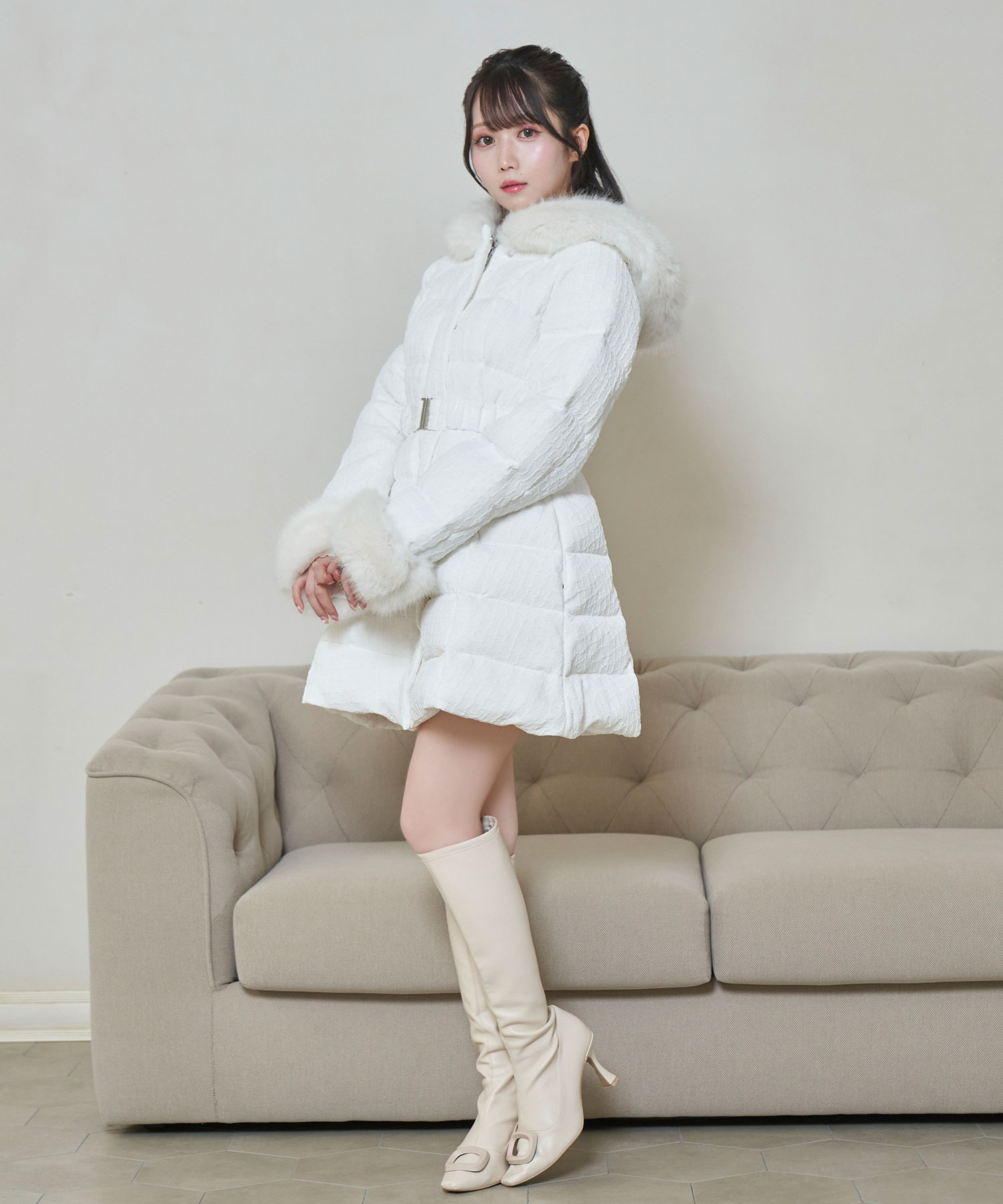 jacquard down coat – BUNNY APARTMENT