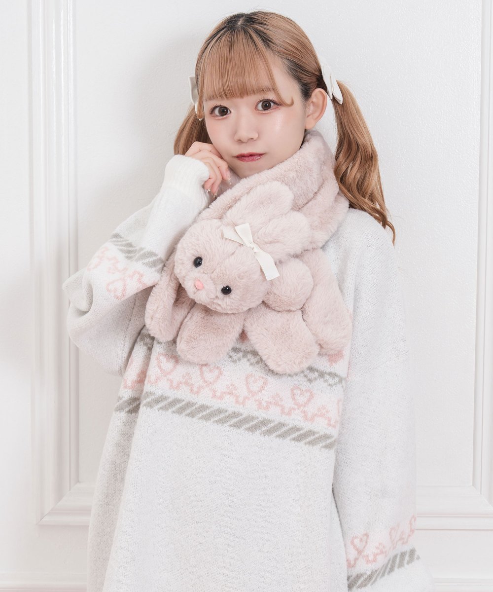 andmary Furry 飲み込ま racoon knit set up ♡ブラック