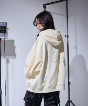 UNISEX 裏起毛スタッズパーカー