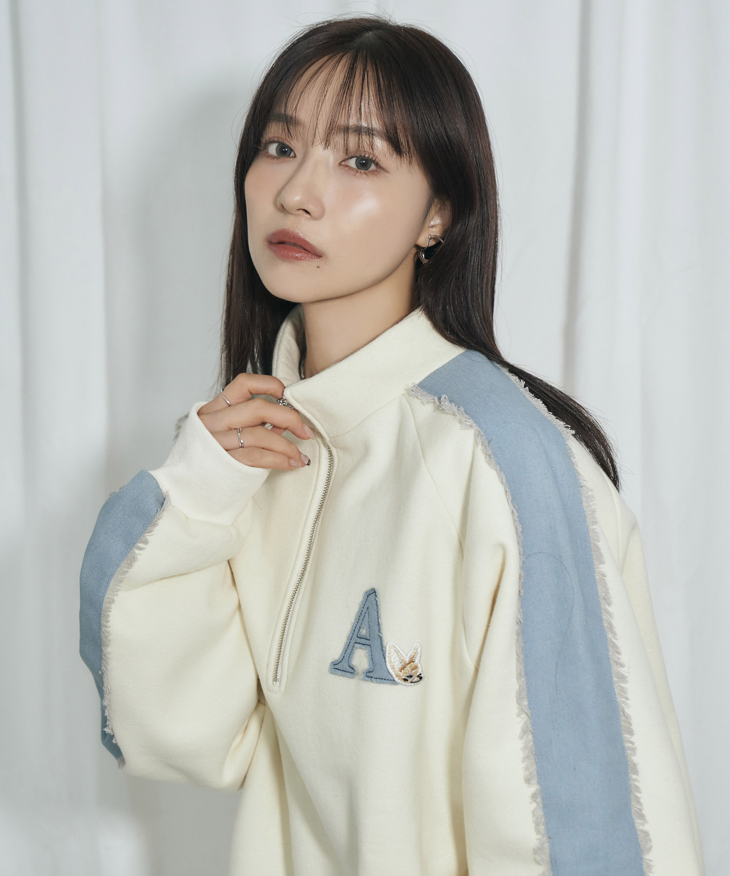 UNISEX デニムライン裏起毛スウェット SET UP