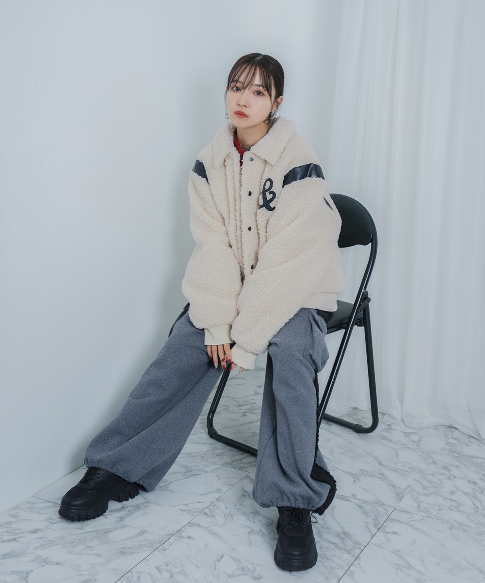 UNISEX フェイクボアスタジャン
