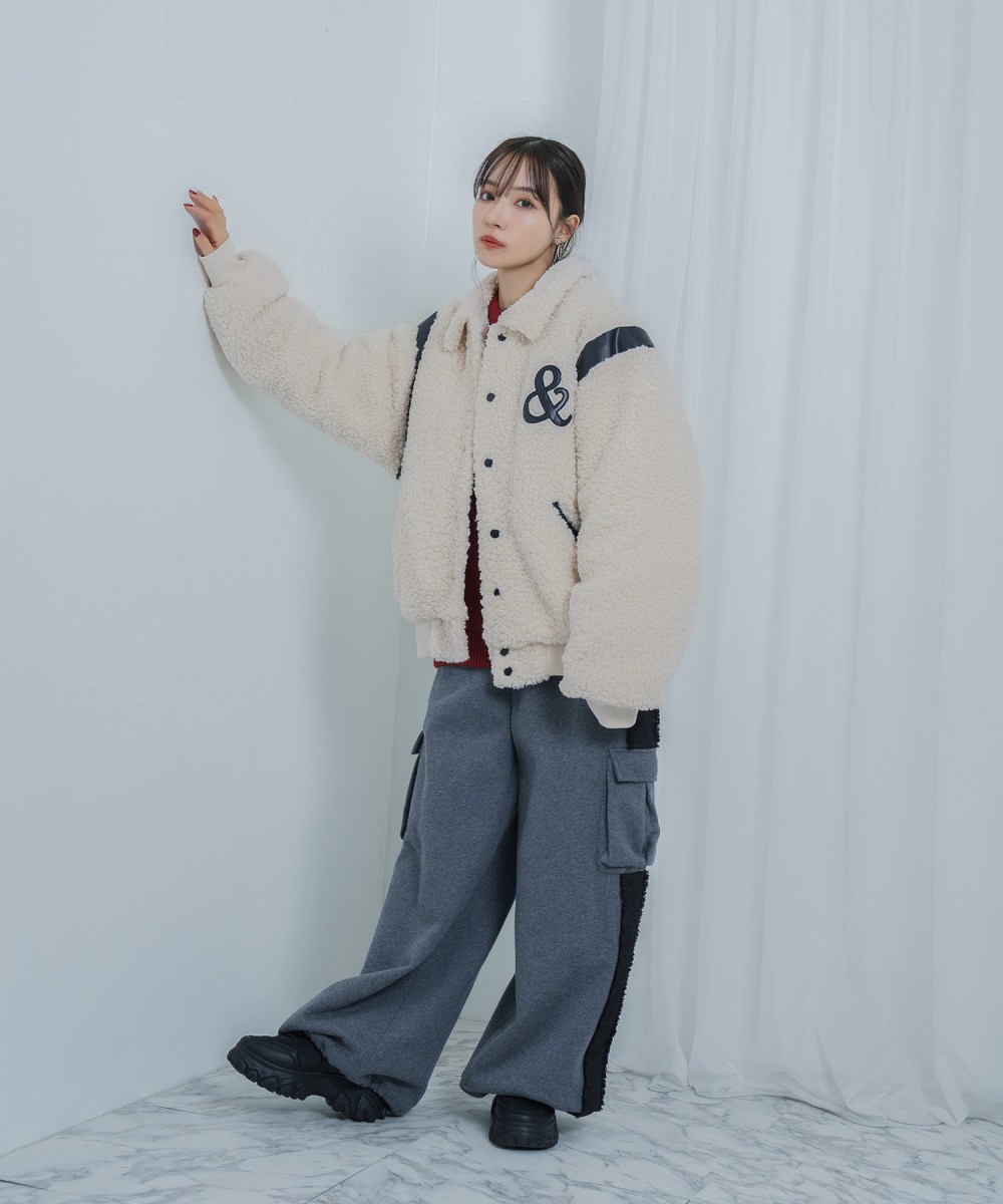 UNISEX フェイクボアスタジャン