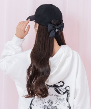 リボン付きロゴキャップ