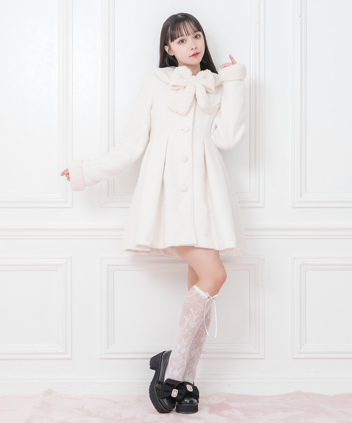 Honey Cinnamon（ハニーシナモン）の「うさみみエコファーコート（ダウンジャケット/コート）」 - WEAR