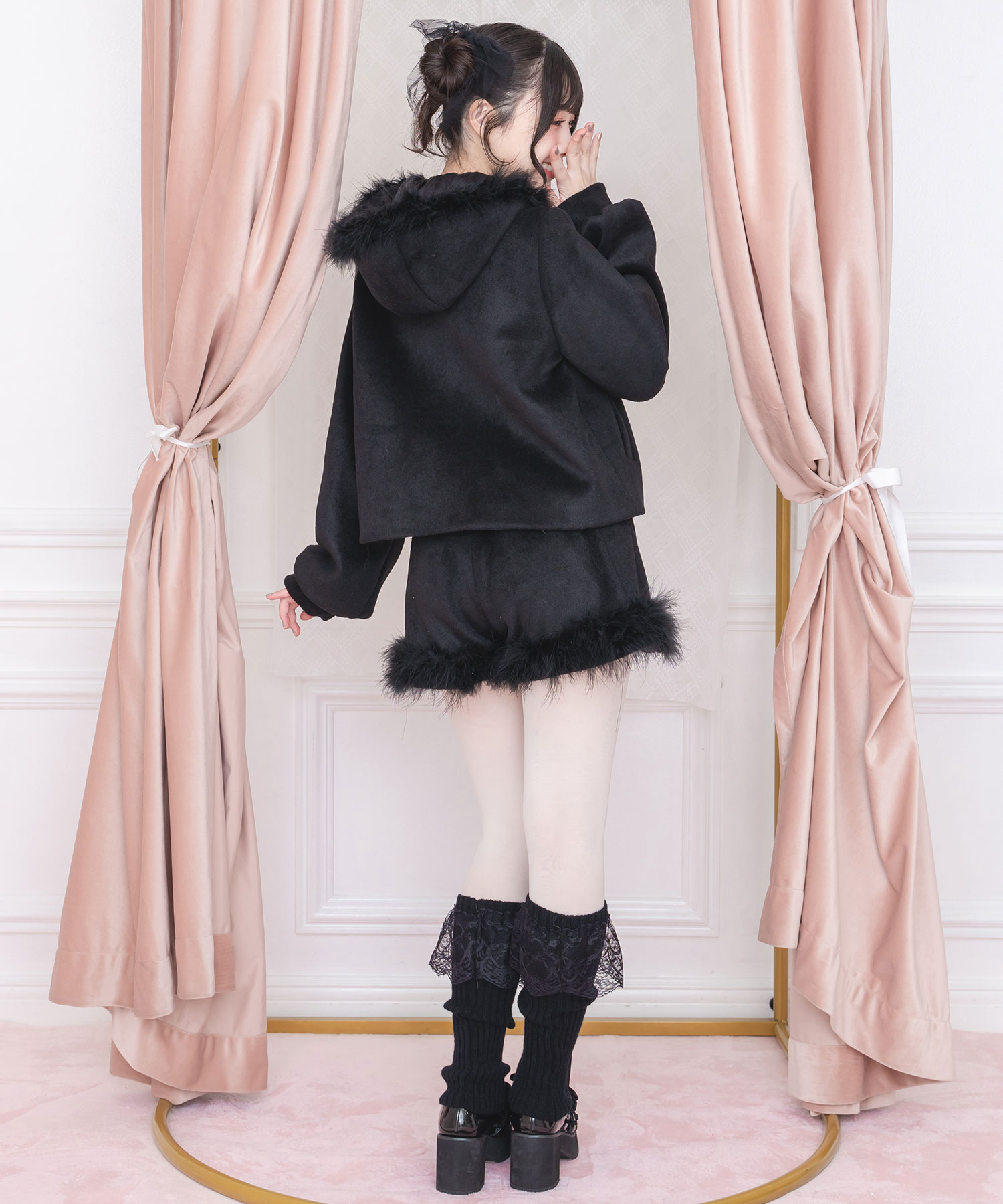 coelカットツィードショートパンツロンパースA107 レースアップショートパンツ – BUNNY APARTMENT