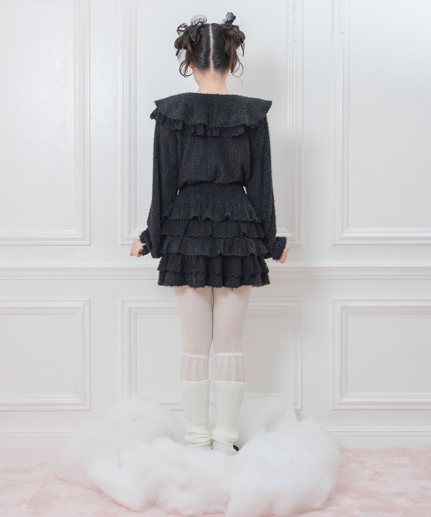 チュールレースフリルショートパンツ