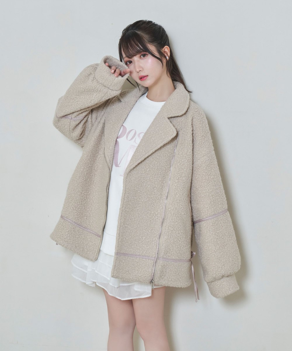 Curly fur riders outer – BUNNY APARTMENT