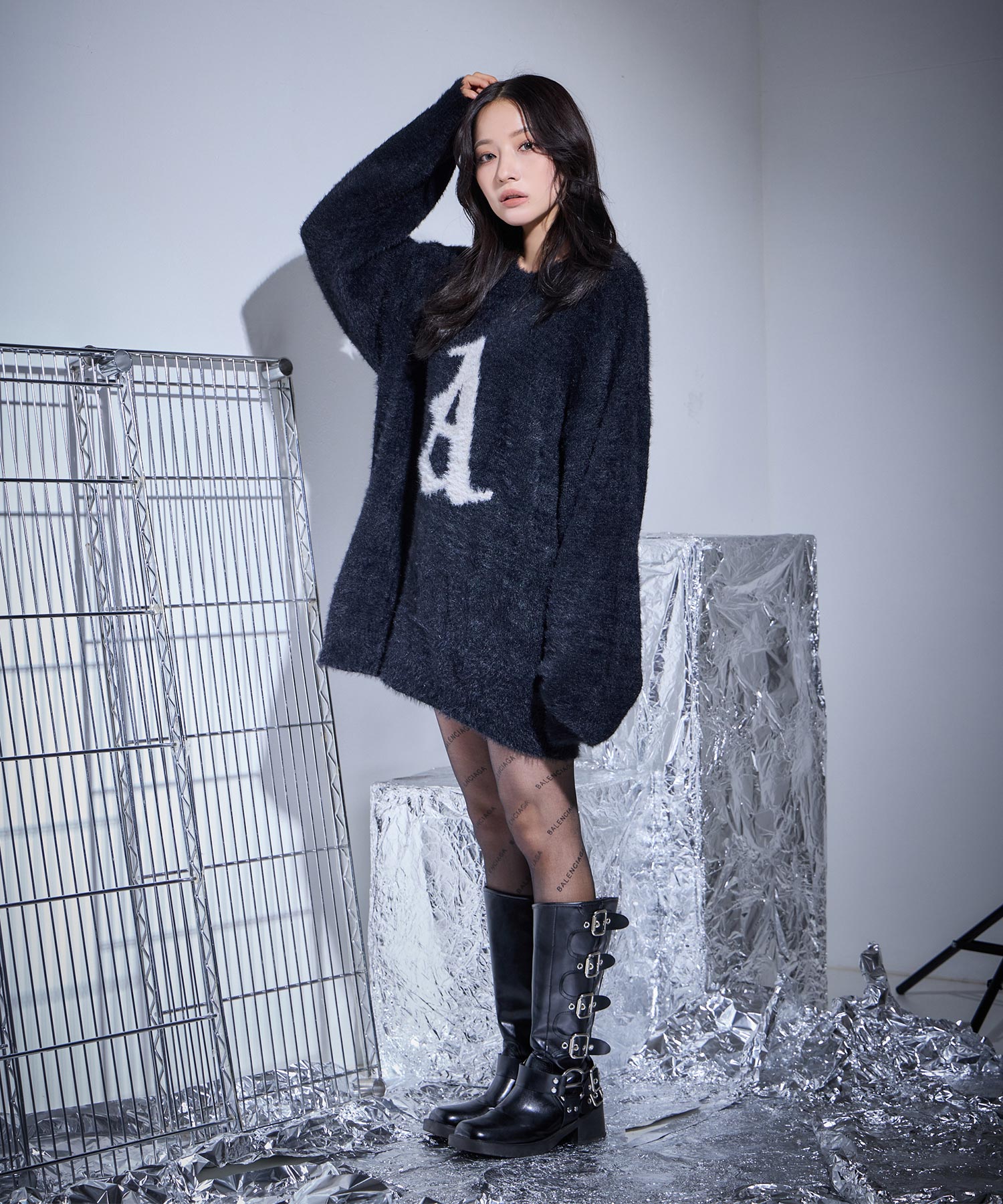 UNISEX ショルダージップシャギーニット – BUNNY APARTMENT