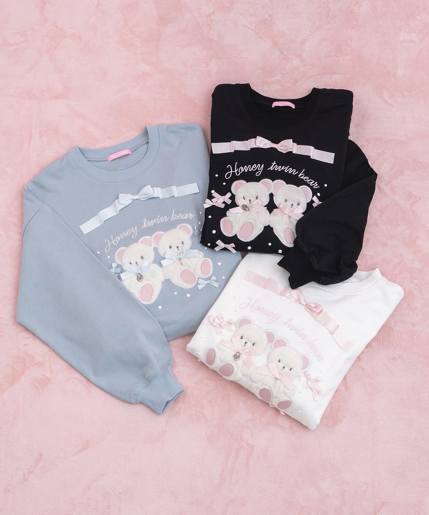 Honey Twin Bear リボンスウェット