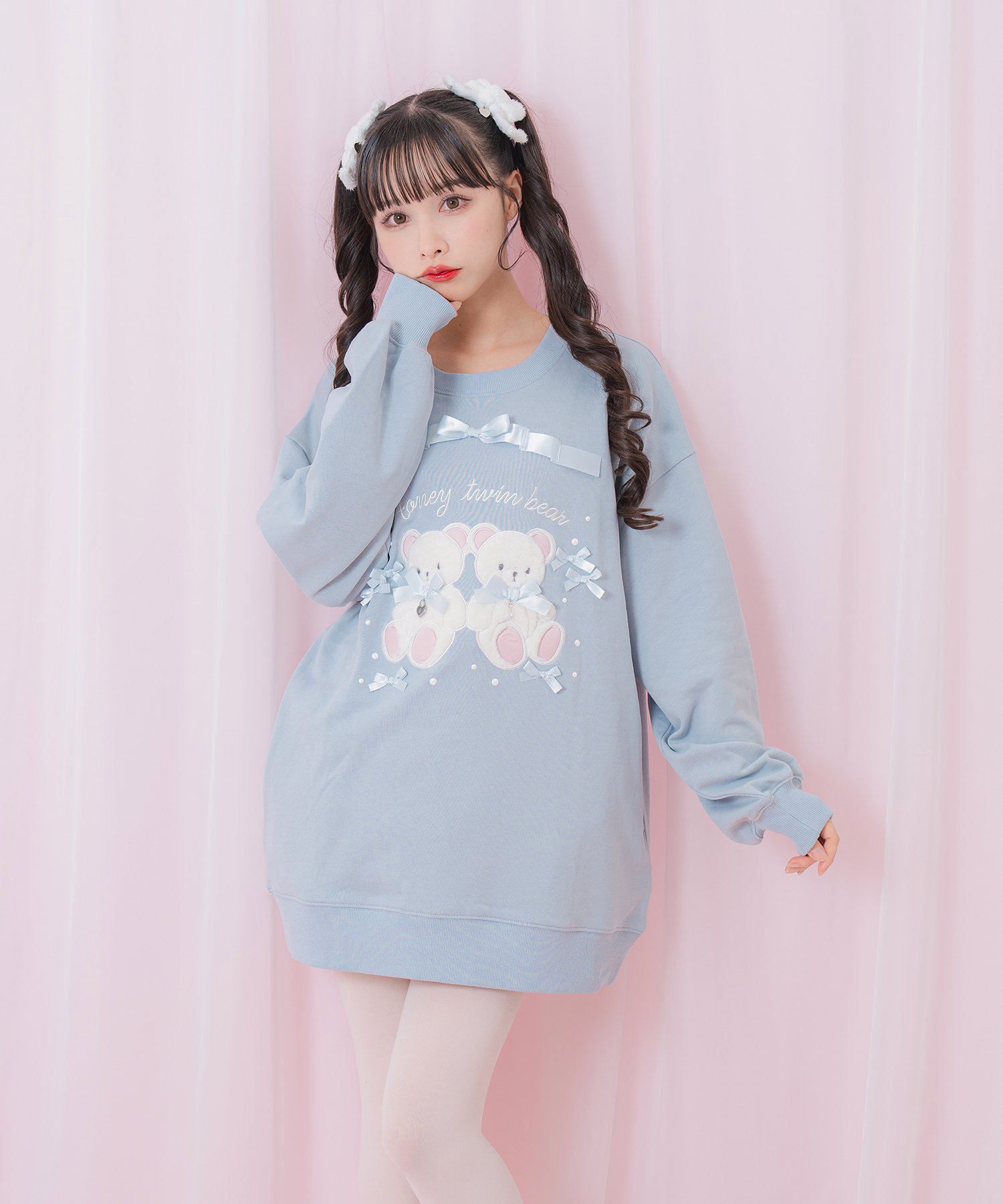 Honey Twin Bear リボンスウェット