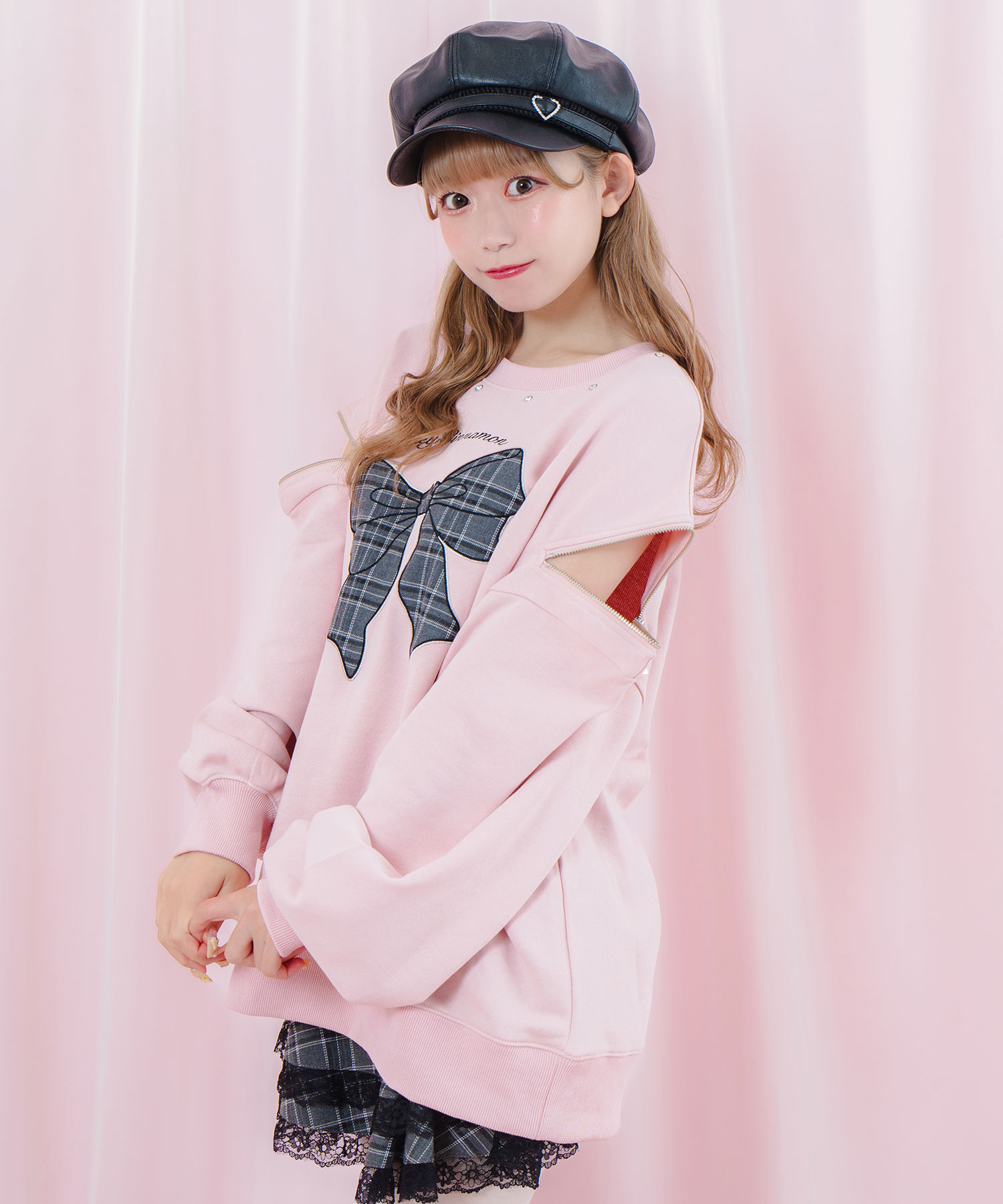 チェックリボンAPスウェット