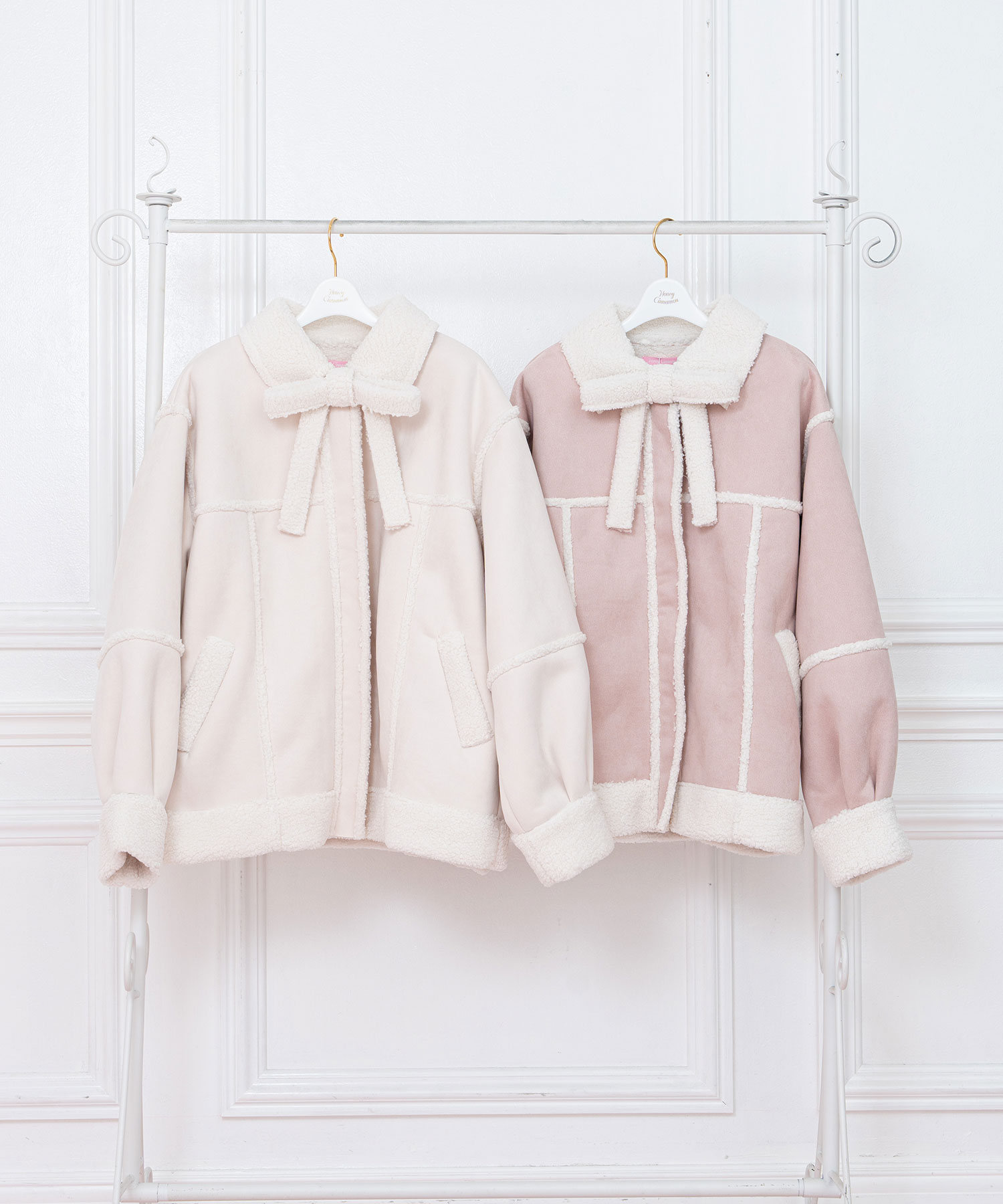 ボアリボンフェイクムートンジャケット