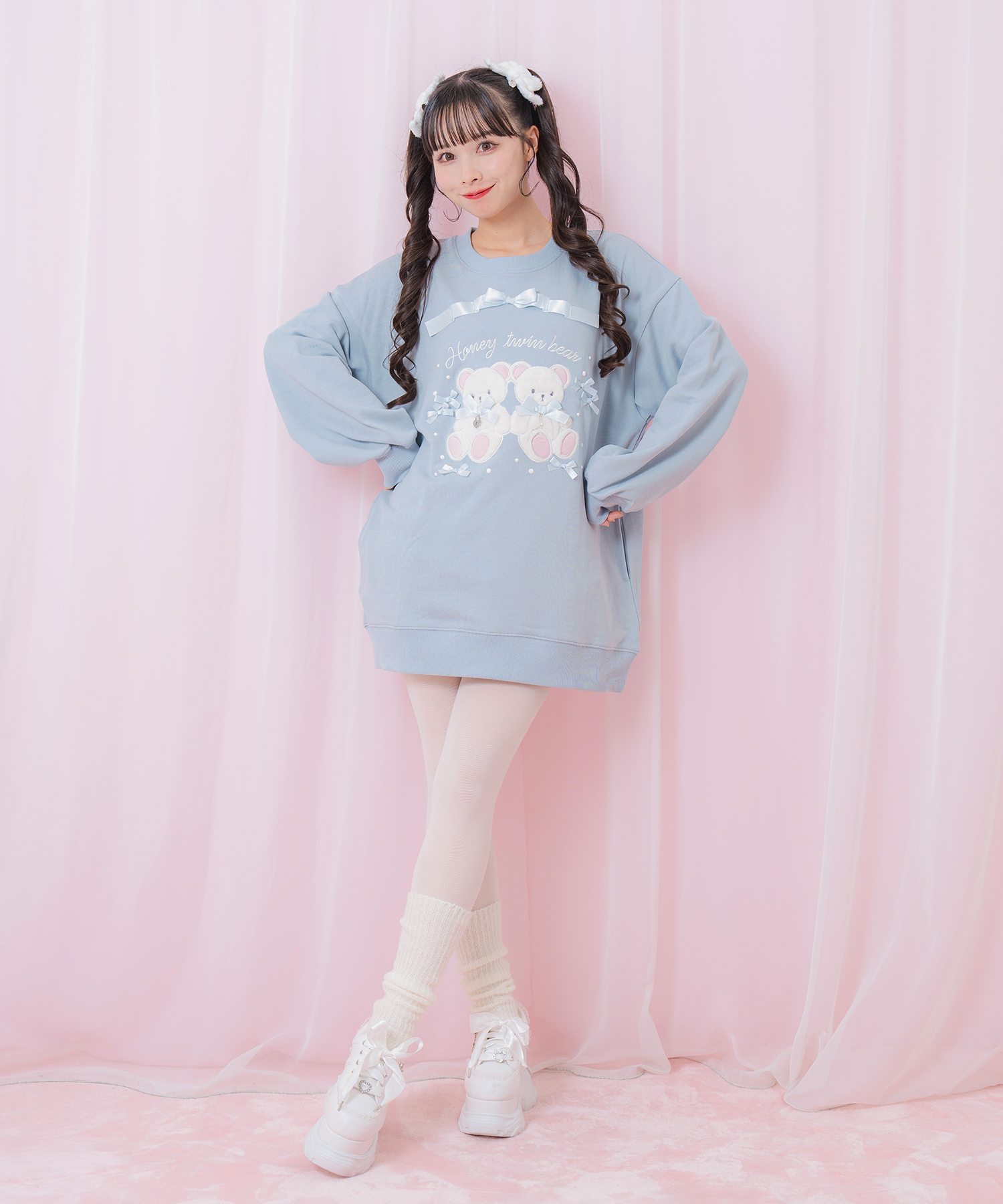 Honey Twin Bear リボンスウェット