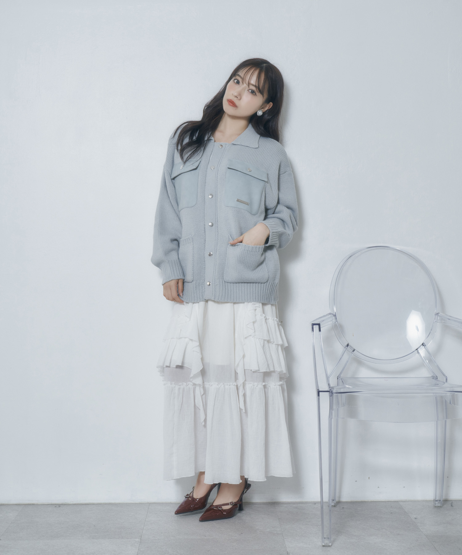 UNISEX ポケットニットジャケット