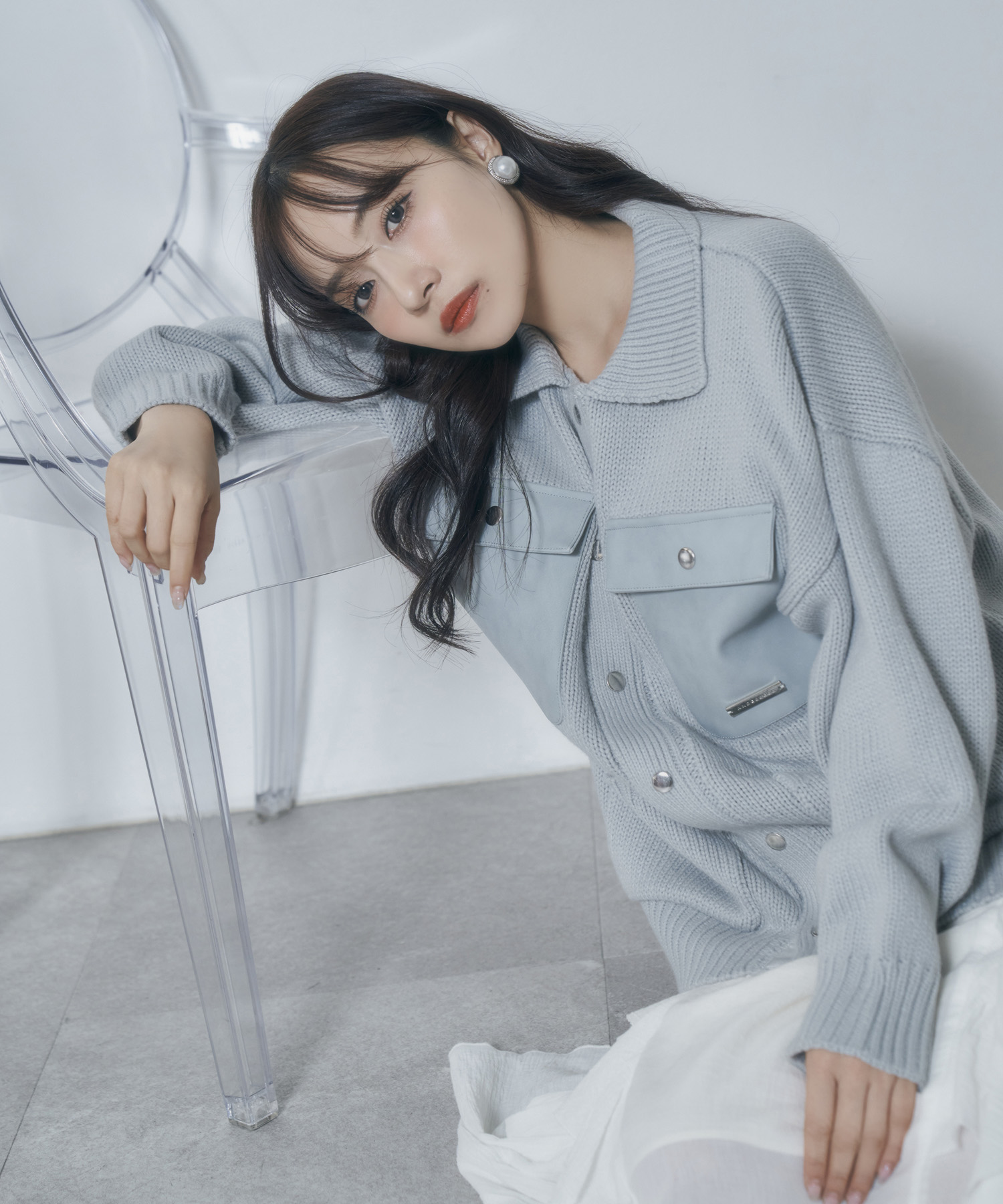 UNISEX ポケットニットジャケット