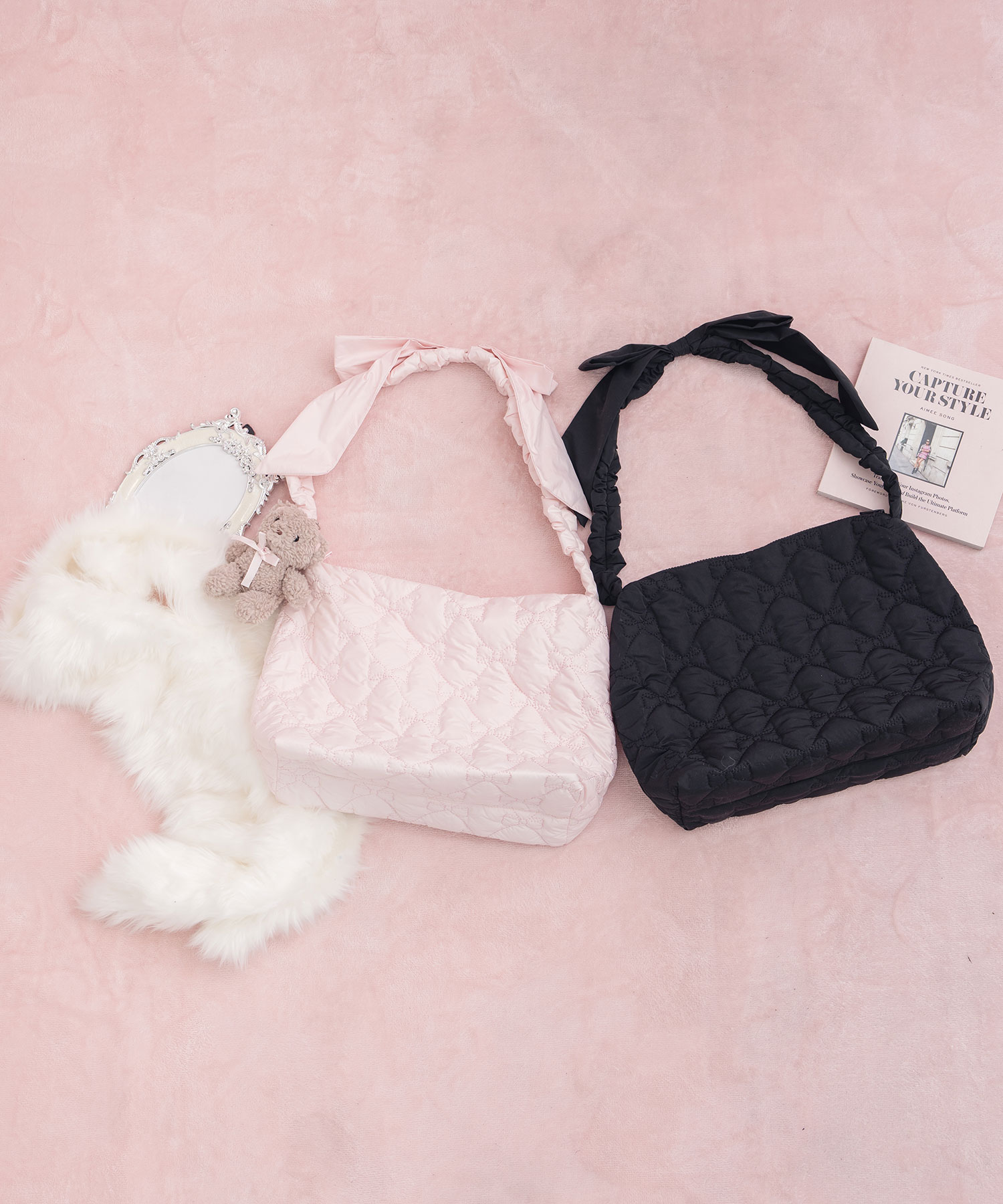 リボンキルトショルダーバッグ