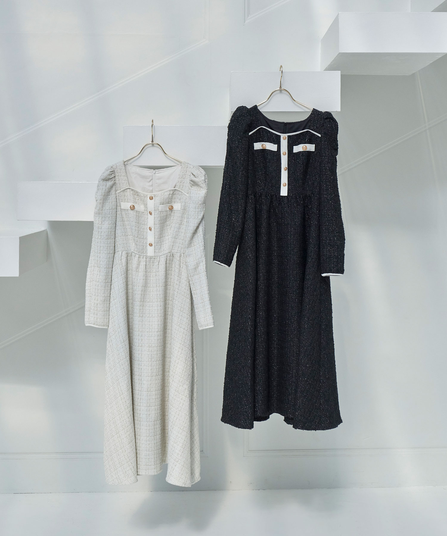今話題のアイテムを dress piping tweed – APARTMENT BUNNY ワンピース