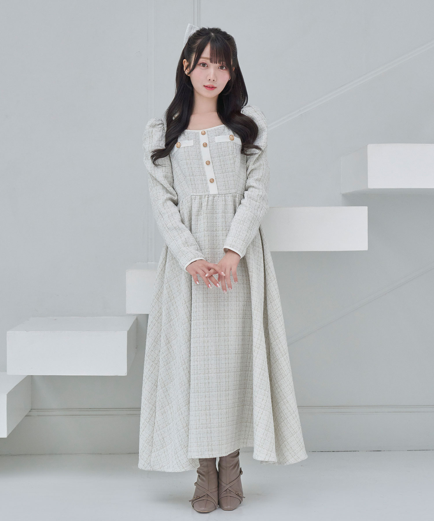 tweed piping dress – BUNNY APARTMENT