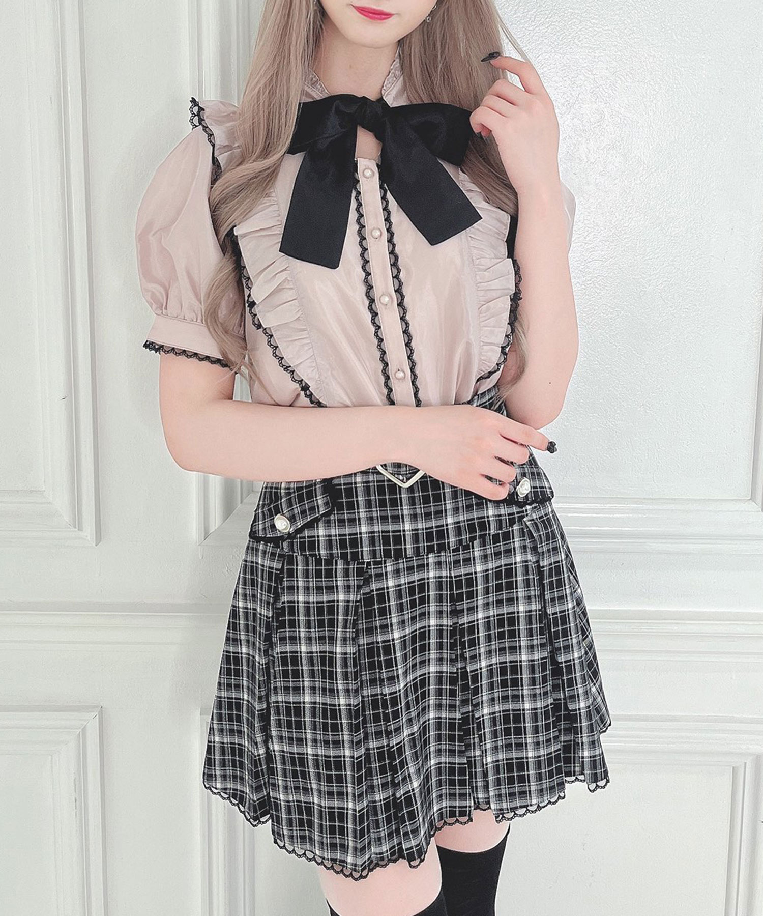 バイカラービッグリボンブラウス – BUNNY APARTMENT