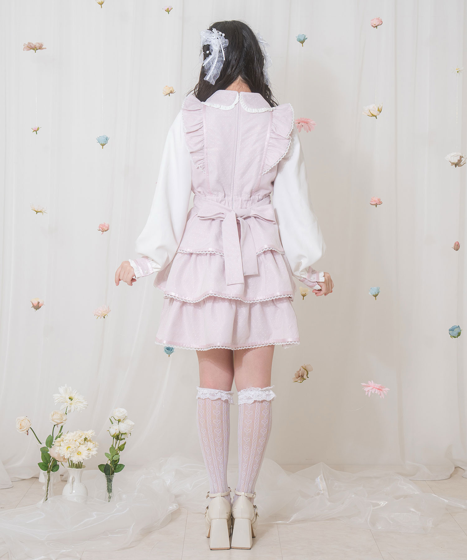 リボン付きドットチュールワンピース – BUNNY APARTMENT