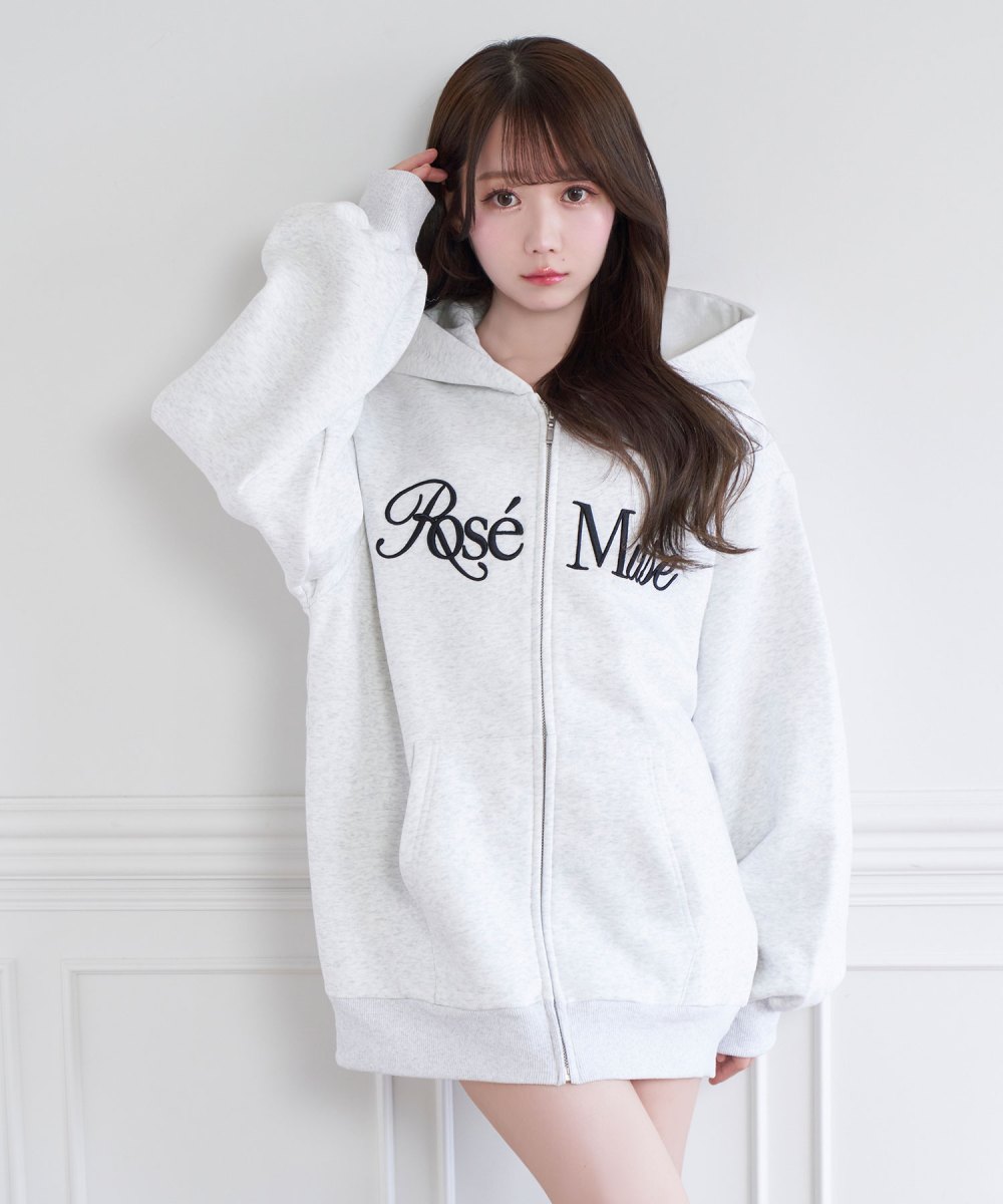 3d logo zip hoodie