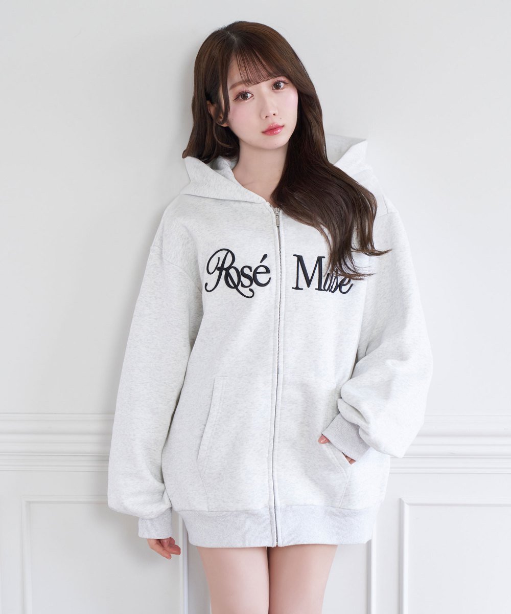 3d logo zip hoodie