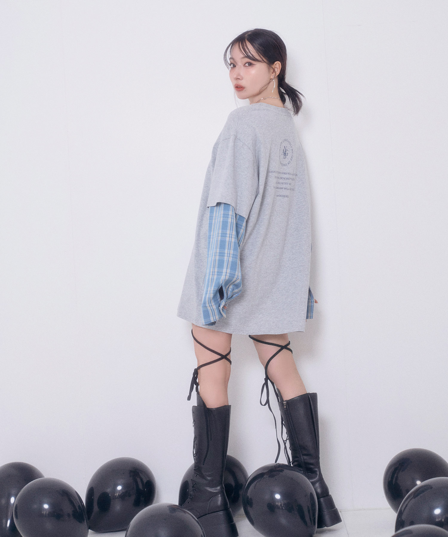 UNISEX シャツレイヤードロンT