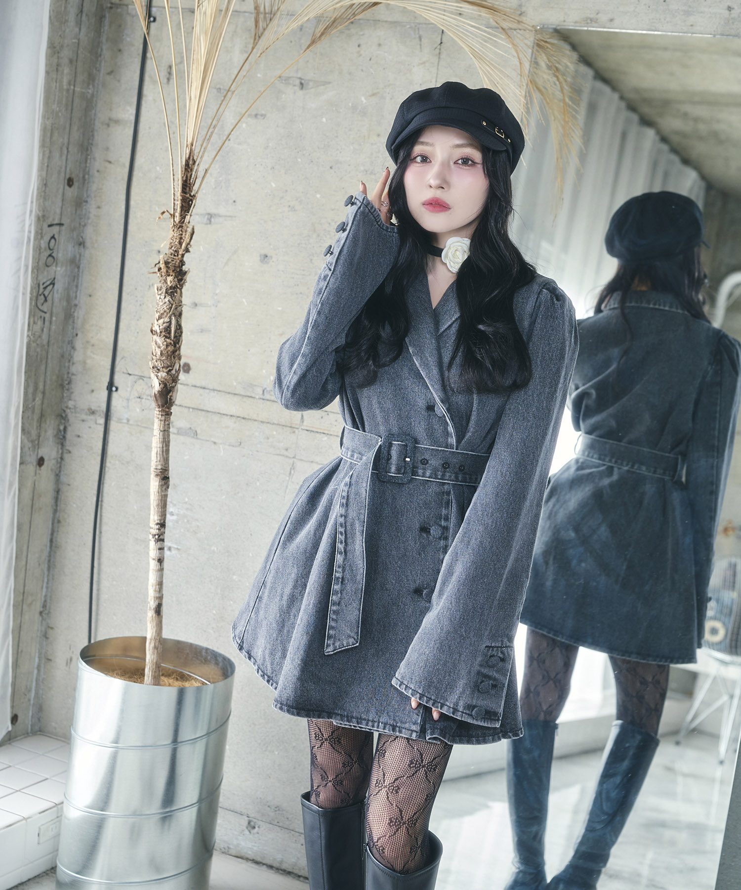 A BATHING APE デニムチュニック 半袖 L A BATHING APE デニムチュニック 半袖 L A BATHING APE デニム