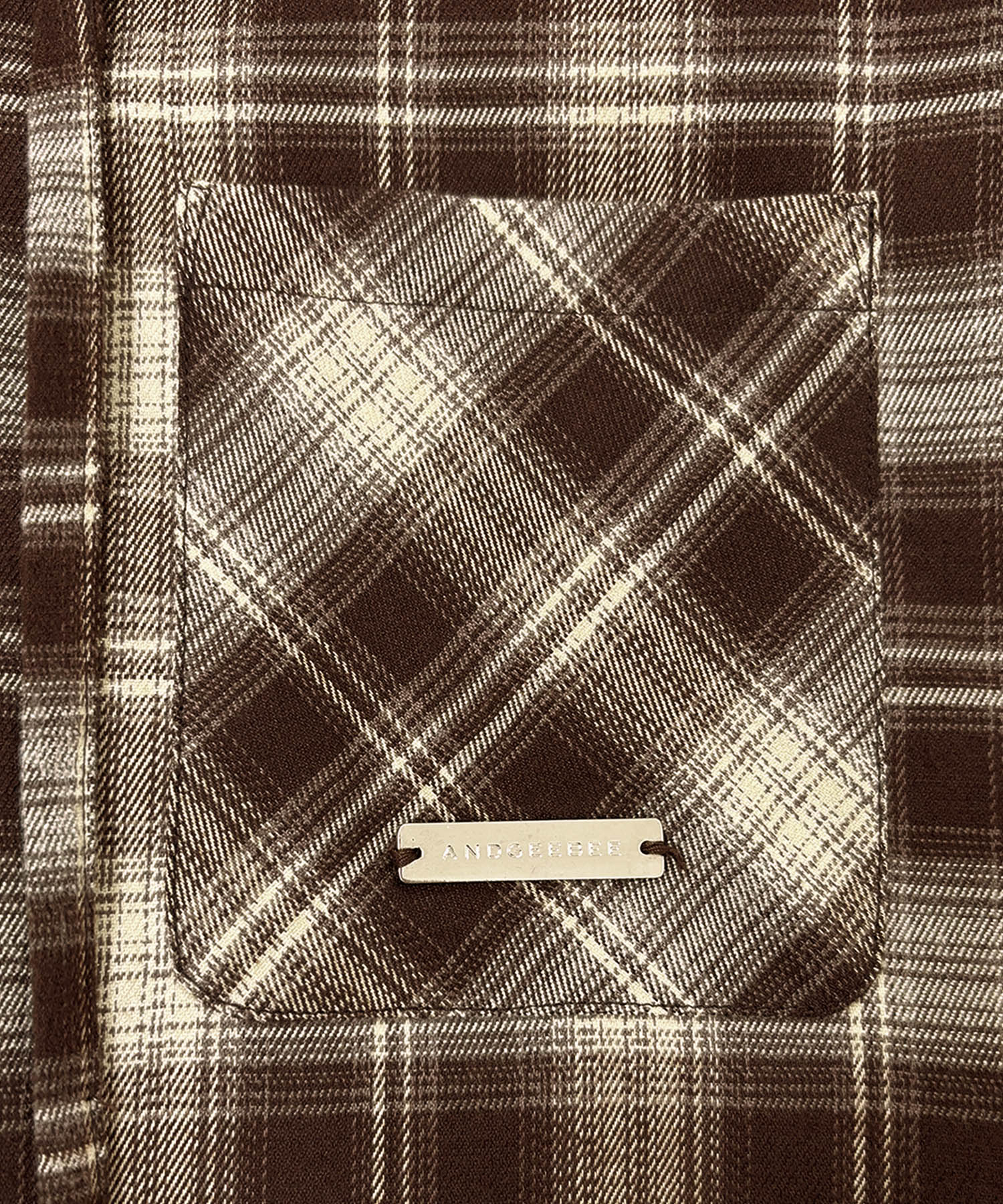 UNISEX チェックフーディシャツ